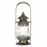 LAMPION RETRO VINTAGE stare złoto stojący / wiszący wys. 38cm