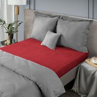 Prześcieradło frotte z gumką 180x200 Design91 czerwone