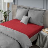 Prześcieradło frotte z gumką 180x200 Design91 czerwone