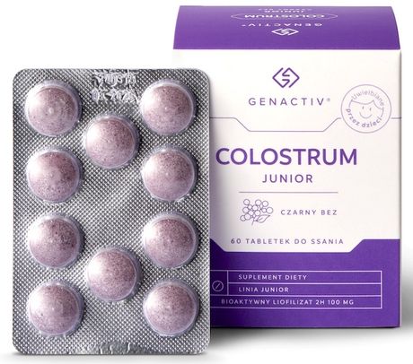 GENACTIV Colostrum Junior czarny bez 60t do ssania zdjęcie 1