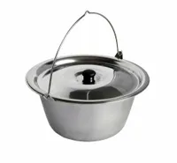 KOCIOŁEK WISZĄCY WĘGIERSKI NIERDZEWNY 10l pokrywka