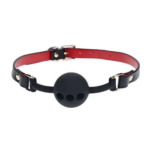 milan collection - silicone ball gag - black/red na Arena.pl