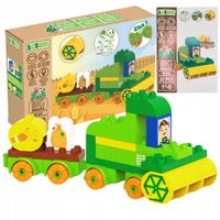 KLOCKI DLA DZIECI Kombajn 22 el ekologiczny zestaw Kombajn i przyczepa