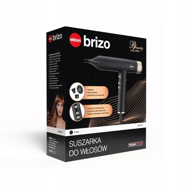 Suszarka do włosów HT270 brizo 2000W Eldom jonizacja zdjęcie 3