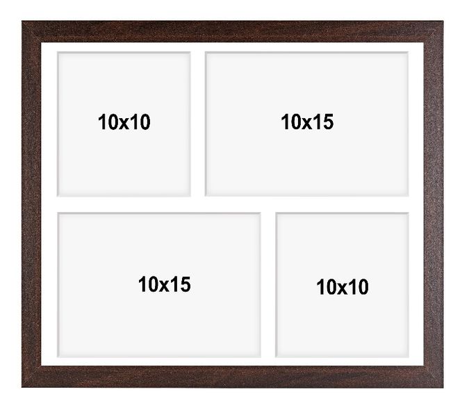 Ramka na 4 zdjęcia Hekla 24x30x4 foto galeria brązowy 1szt. zdjęcie 3