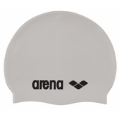 ARENA CZEPEK SILIKONOWY CLASSIC SILICONE WHITE BLACK BASEN PLAŻA