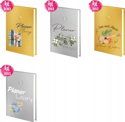 PLANER murarz tynkarz DZIENNY kalendarz książkowy A4 złoty srebrny na Arena.pl