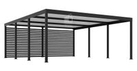 CarPort PREMIUM - Wiata samochodowa 6x5,5 Antracyt Zabudowa - ID954