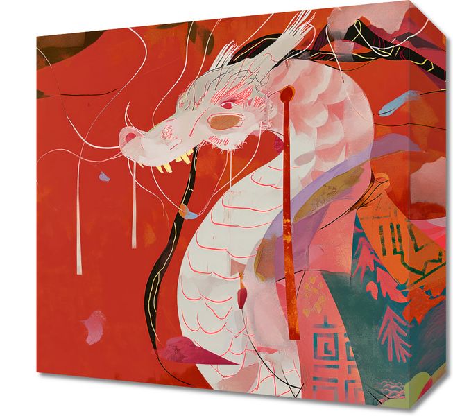 Obraz 30x30cm Orientacyjny Smok zdjęcie 1