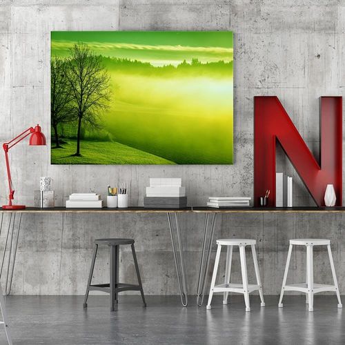 Obraz na płótnie - Canvas, Mgła nad jeziorem 3 90x60 na Arena.pl