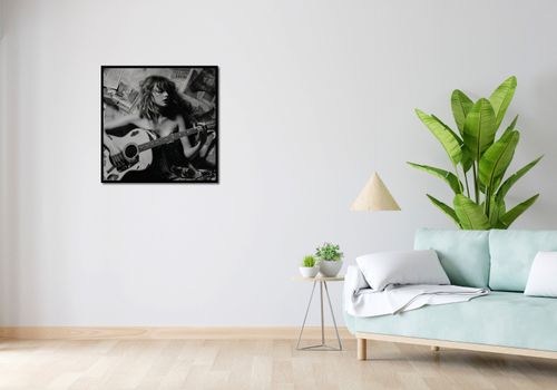 Plakat 70x70cm Młoda Gitarzystka na Arena.pl