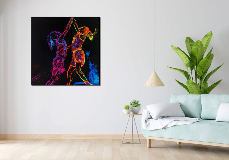 Plakat 100x100cm Mecz W Kosza zdjęcie 4