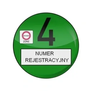 Zielona naklejka Umweltzone Plakietka EURO 4 na Arena.pl