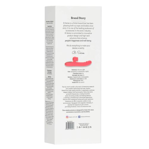 silicone vibrator 7 powerful modes -  licking, 7 thrusting heating, red na Arena.pl