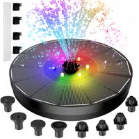2X FONTANNA SOLARNA OGRODOWA LED PŁYWAJĄCA POMPA WODY DO OCZKA WODNEGO RGB