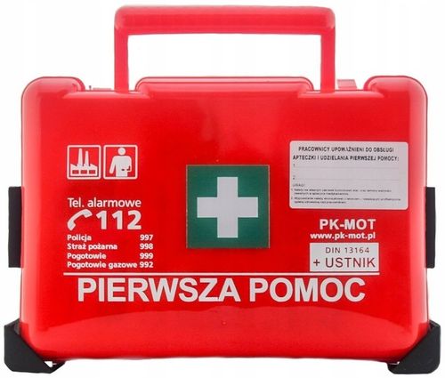 APTECZKA PIERWSZEJ POMOCY DO FIRMY BIURA ZAKŁADOWA ZESTAW + WIESZAK ŚCIENNY na Arena.pl