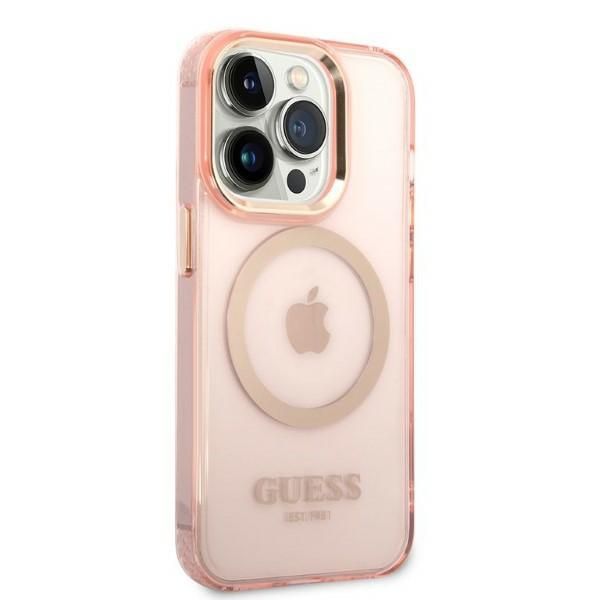 Etui Guess do iPhone 14 Pro, Różowy, MagSafe zdjęcie 4