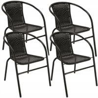 4 x krzesło ogrodowe balkonowe na balkon taras technorattan fotel bistro