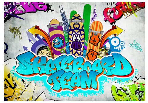 Fototapeta - Skateboard team 100x70 na Arena.pl