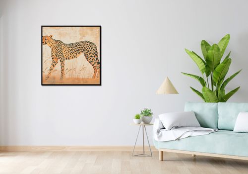 Plakat 80x80cm Gepard w Ruchu na Arena.pl
