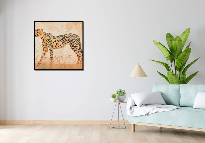 Plakat 80x80cm Gepard w Ruchu zdjęcie 4
