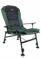 DUŻY FOTEL KRZESŁO WĘDKARSKIE Z OPARCIEM PELNI REGULOWANY + GUMY