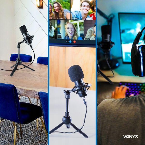 Mikrofon pojemnościowy USB STUDYJNY TRIPOD stołowy podcast YOUTUBE zdjęcie 6