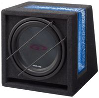 2 x Alpine SBG-844BR samochodowa skrzynia basowa z podświetleniem LED 200mm
