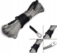 LINA SYNTETYCZNA HAK DO WYCIĄGARKI 8mm 15m SYNTETYK W OPLOCIE OPLOT Dyneema