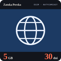 Karta eSIM Internet Zatoka Perska 5 GB na 30 dni - bez rejestracji