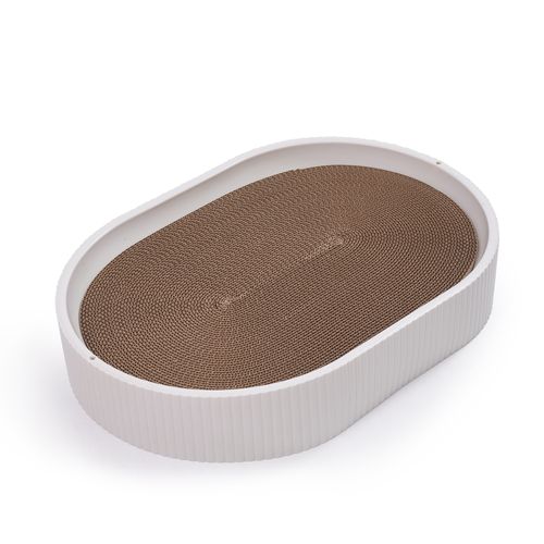 drapak dla kota z tekturki duży do drapania zabawka kot zwierzę leżący na Arena.pl