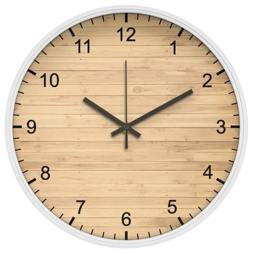 Nowoczesny cichy zegar ścienny Drewno 25 cm na Arena.pl