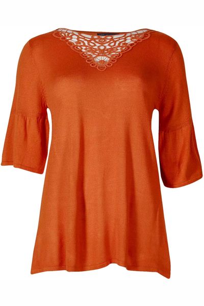 M&S Koniakowa Bluzka Szydełkowy Dekolt - 38 / M zdjęcie 1