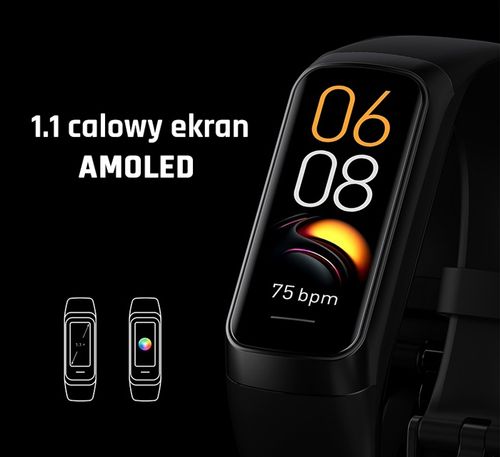 SMARTWATCH ZEGAREK SMARTBAND DAMSKI AMOLED PL PULS SPORT KROKOMIERZ na Arena.pl