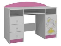 duże biurko dziecięce meble do pokoju dziecka szuflady półka WRÓŻKA 3 NB7