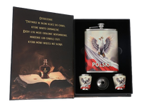 Elegancka Piersiówka Patriotyczna 8 OZ ok. 240 ml Polska na Prezent Gentelo