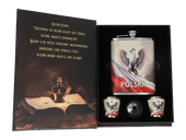 Elegancka Piersiówka Patriotyczna 8 OZ ok. 240 ml Polska na Prezent Gentelo