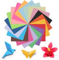 Papier Origami Dwustronny 300 Arkuszy 15x15 cm 20 Kolorów Zestaw DIY