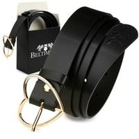 Beltimore Skórzany Pasek Damski Klamra Serce Modna D63