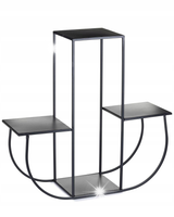 Kwietnik industrialny stojak czarny 70 cm metalowy