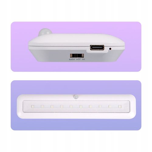 Lampka z Czujnikiem Ruchu Zmierzchu Lampa Podszafkowa Diody LED Magnes na Arena.pl