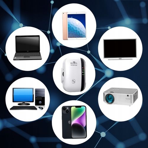 WZMACNIACZ SYGNAŁU Wi-Fi MOCNY REPEATER 300MB/S 2 TRYBY FUNKCJA WPS na Arena.pl