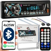 RADIO SAMOCHODOWE BLUETOOTH 1-DIN USB AUX SD MIKROFON PILOT BATERIA ZESTAW