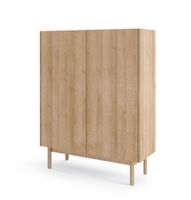 Wysoka komoda BOHO KD97 dąb riviera/marmur bianco