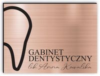 nadruk UV dibond TABLICZKA 30x20 lekarska LOGO GABINET DENTYSTYCZNY