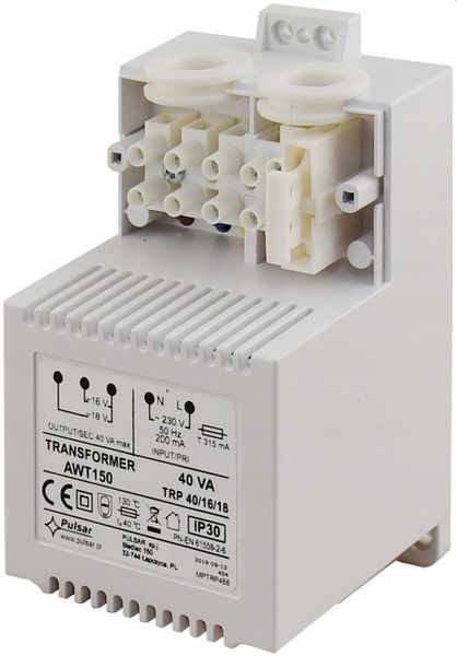 TRANSFORMATOR SIECIOWY PULSAR AWT150 40VA/16V/18V zdjęcie 2