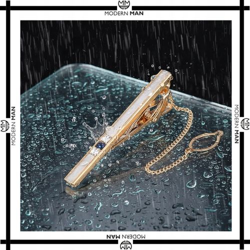 Spinka do krawata + PUDEŁKO złota klasyczna modna prezent dla Niego na Arena.pl