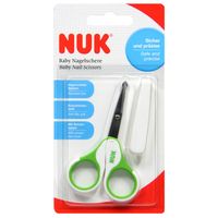 NUK Nożyczki z osłonką dla niemowląt kolor zielony