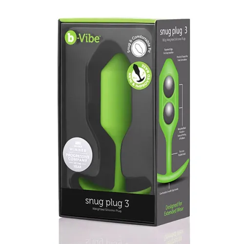 Plug analny - B-Vibe Snug Plug 3 Lime na Arena.pl