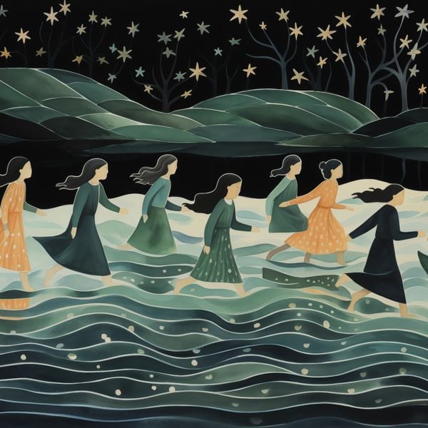 Plakat 80x80cm Nocna Procesja zdjęcie 1